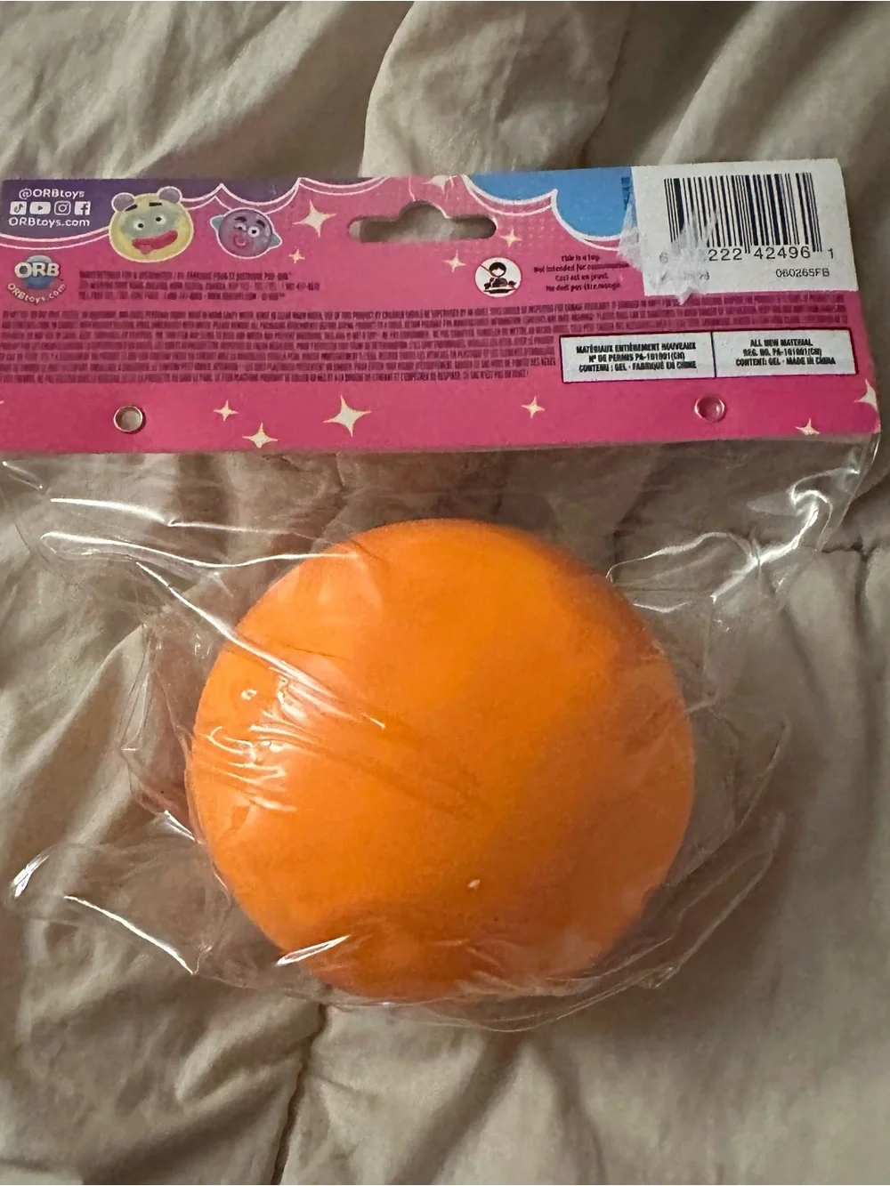 Smushers Orange Heart-Face Squishy Sensory Toy - Kids Learning Toy